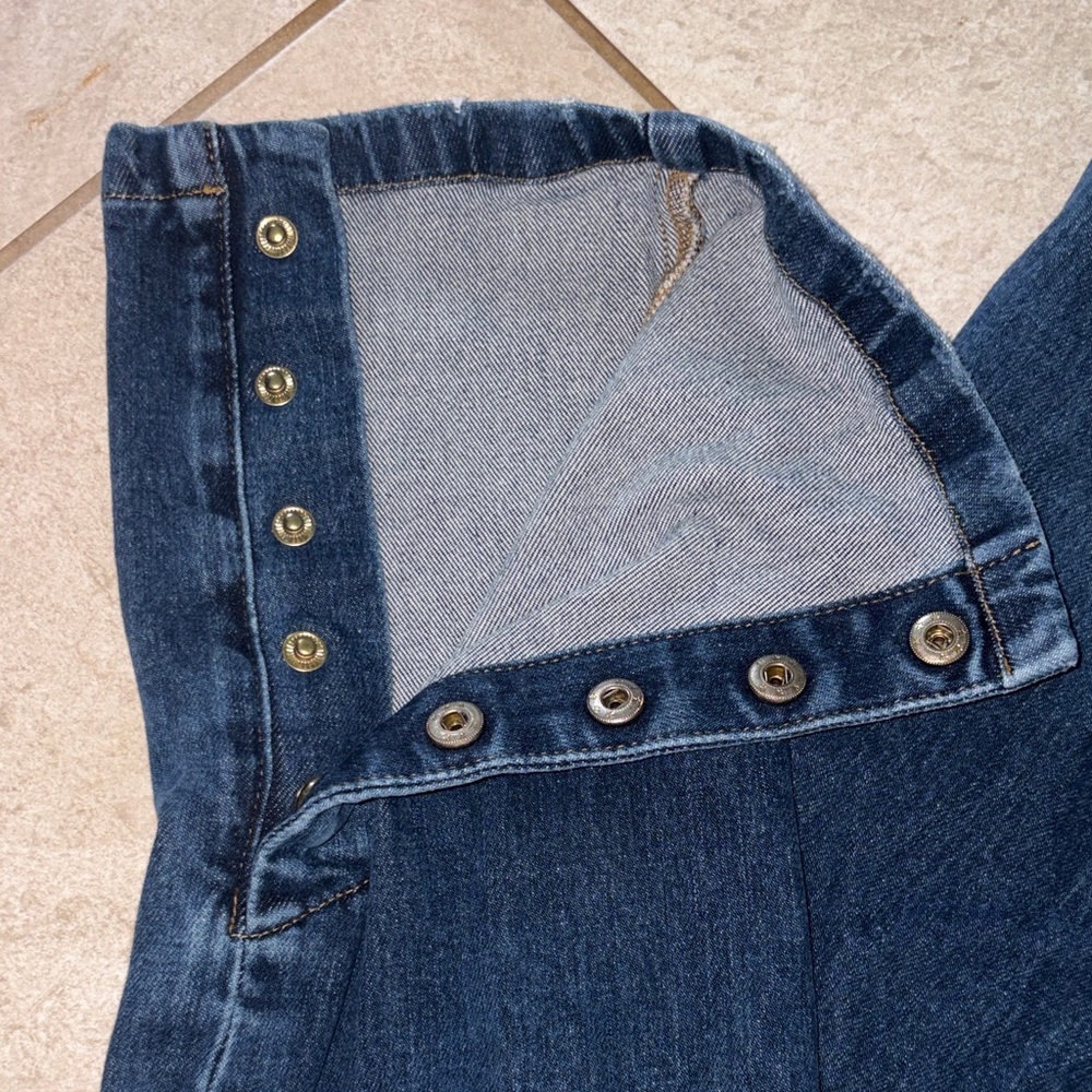 FRAME Parisian Straight Leg Denim Overalls Jumpsuit - Picture 6 of 7